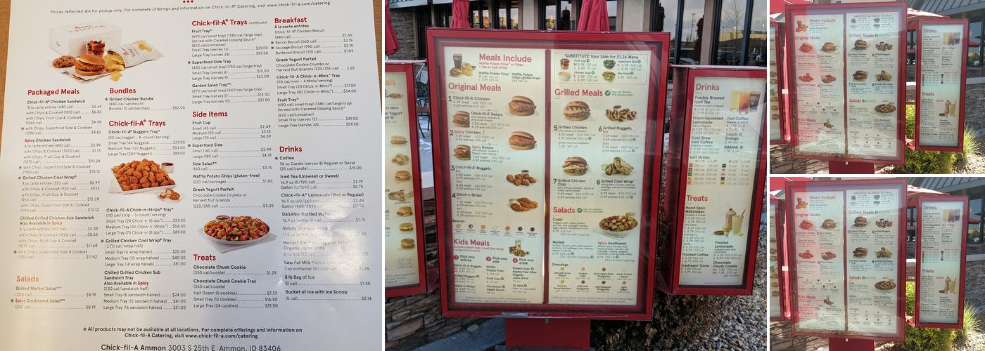 Chick-fil-A Menu