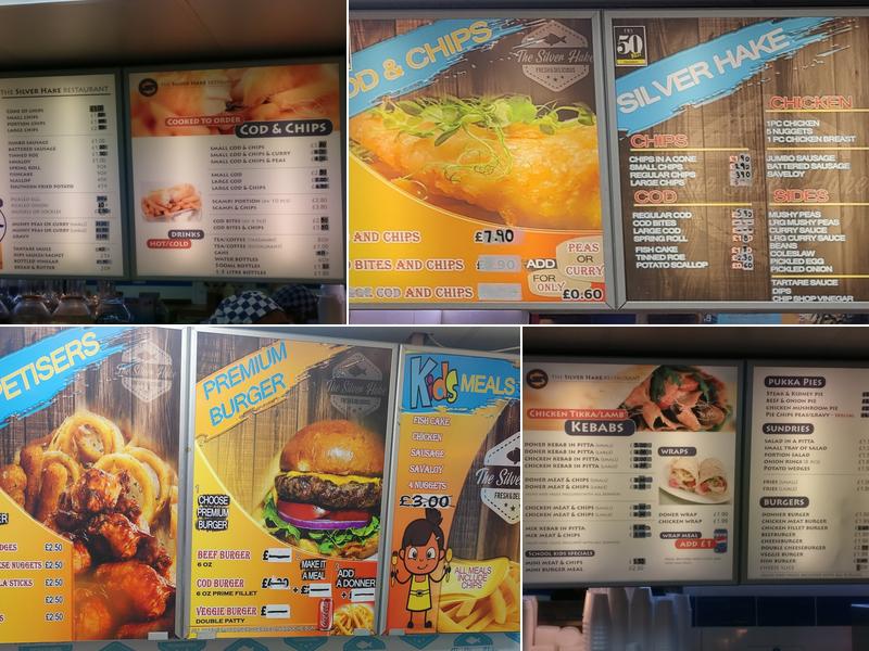 The Silver Hake Fish Bar Menu