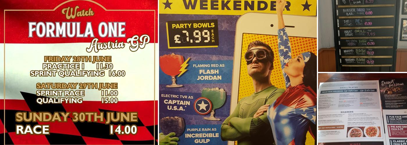 Goose, The OVT, Selly Oak Menu