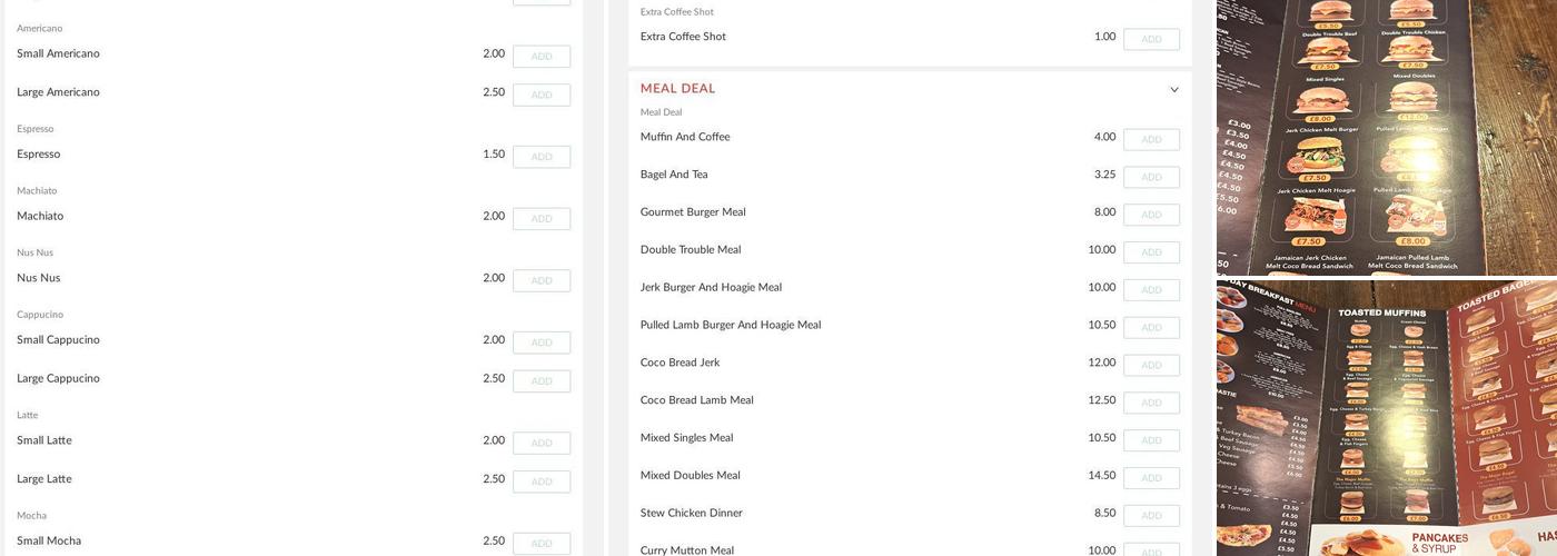 Yuwies Good Food Menu