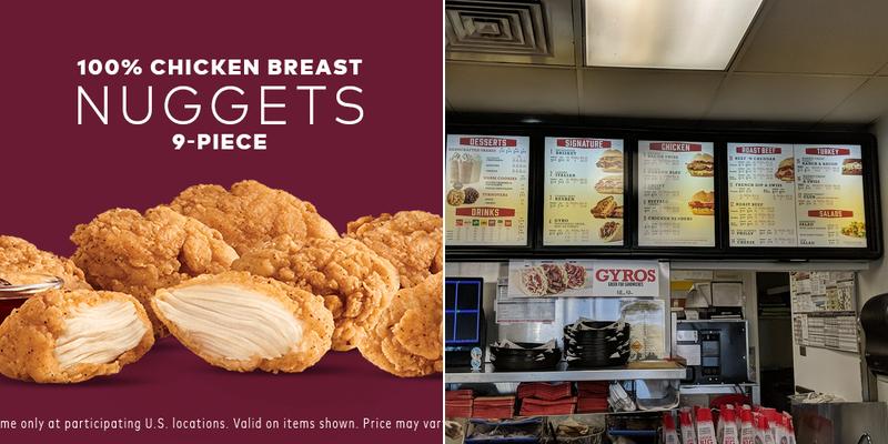 Arby's Menu