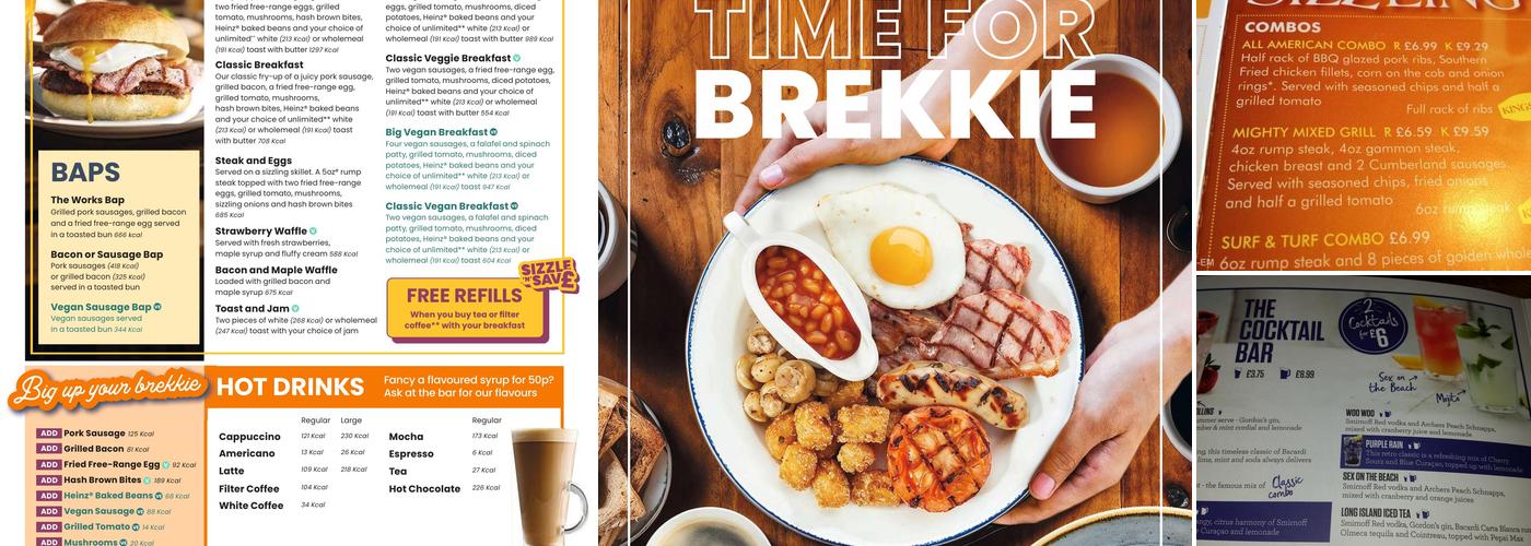 The Sutton Park Hotel Menu