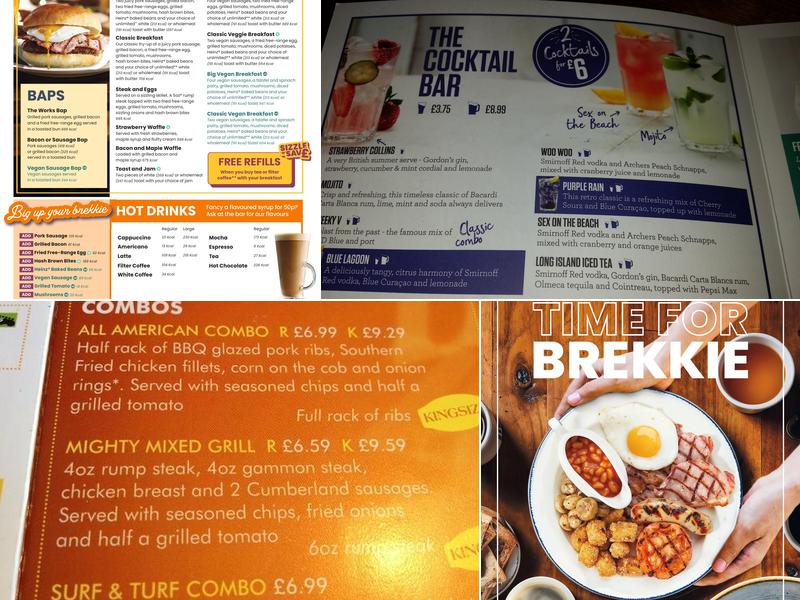 The Sutton Park Hotel Menu