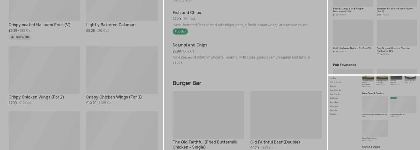 The Journey's End Menu