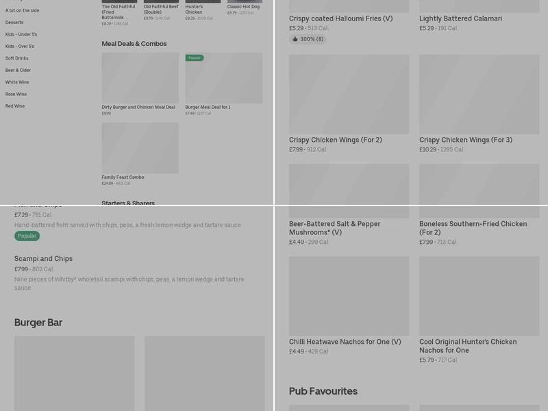 The Journey's End Menu