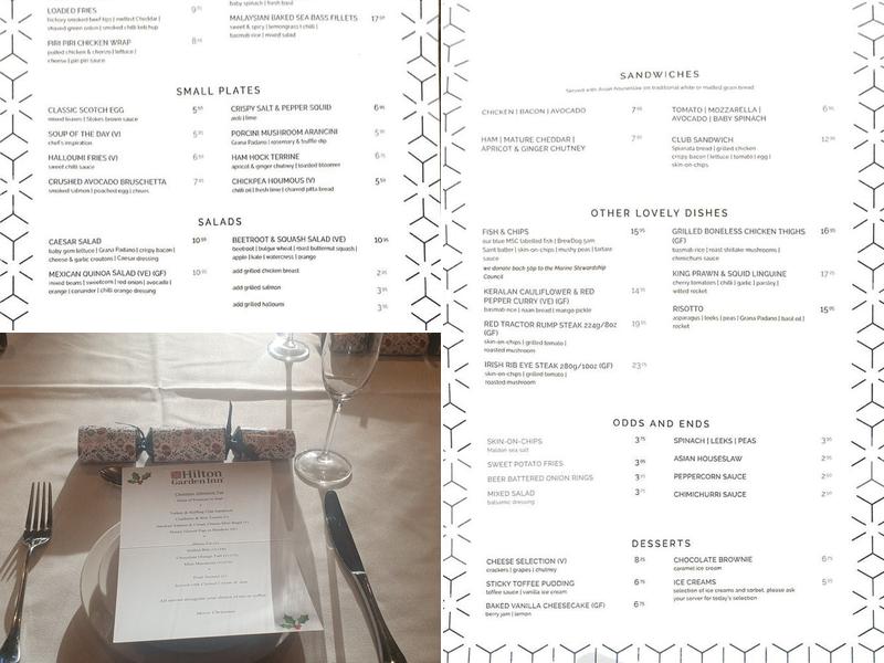 Recess at Brindleyplace Menu