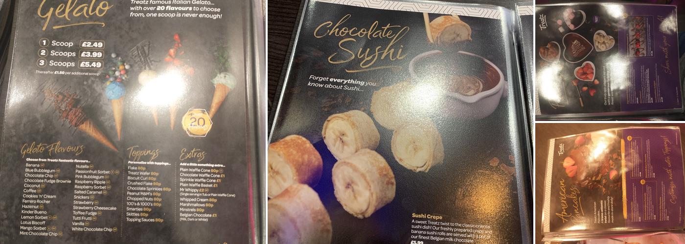 Treatz Sparkhill Menu