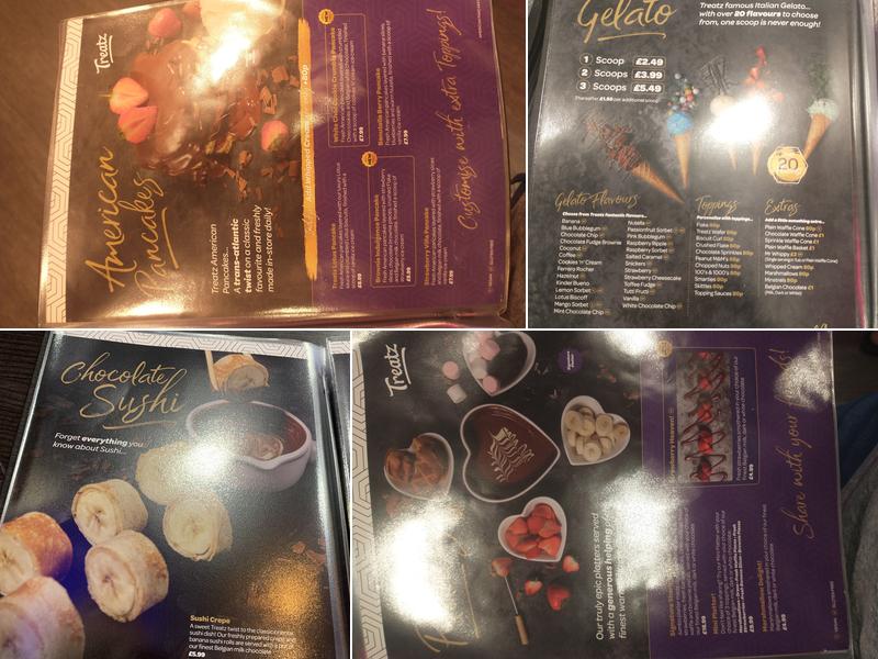 Treatz Sparkhill Menu