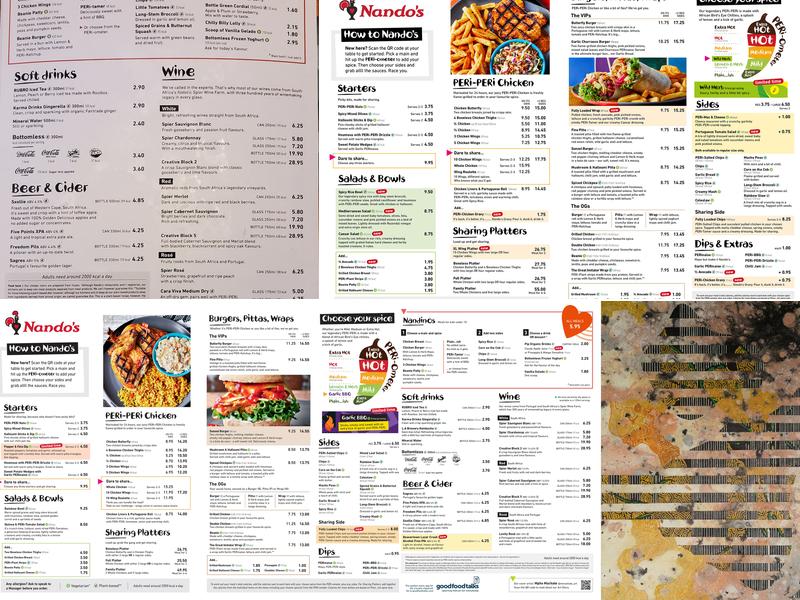 Nando's Birmingham - New Street Menu