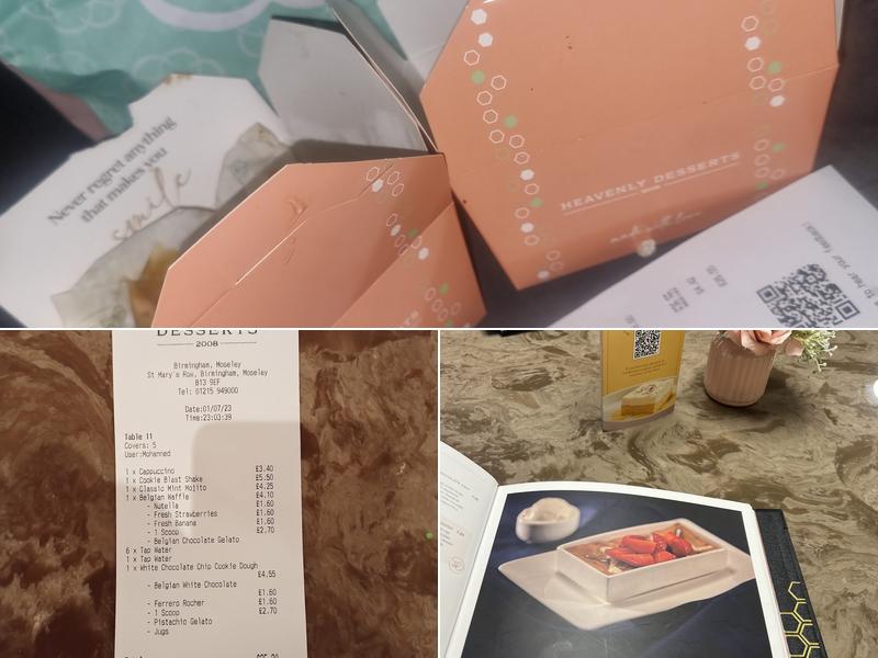 Heavenly Desserts Birmingham, Moseley Menu