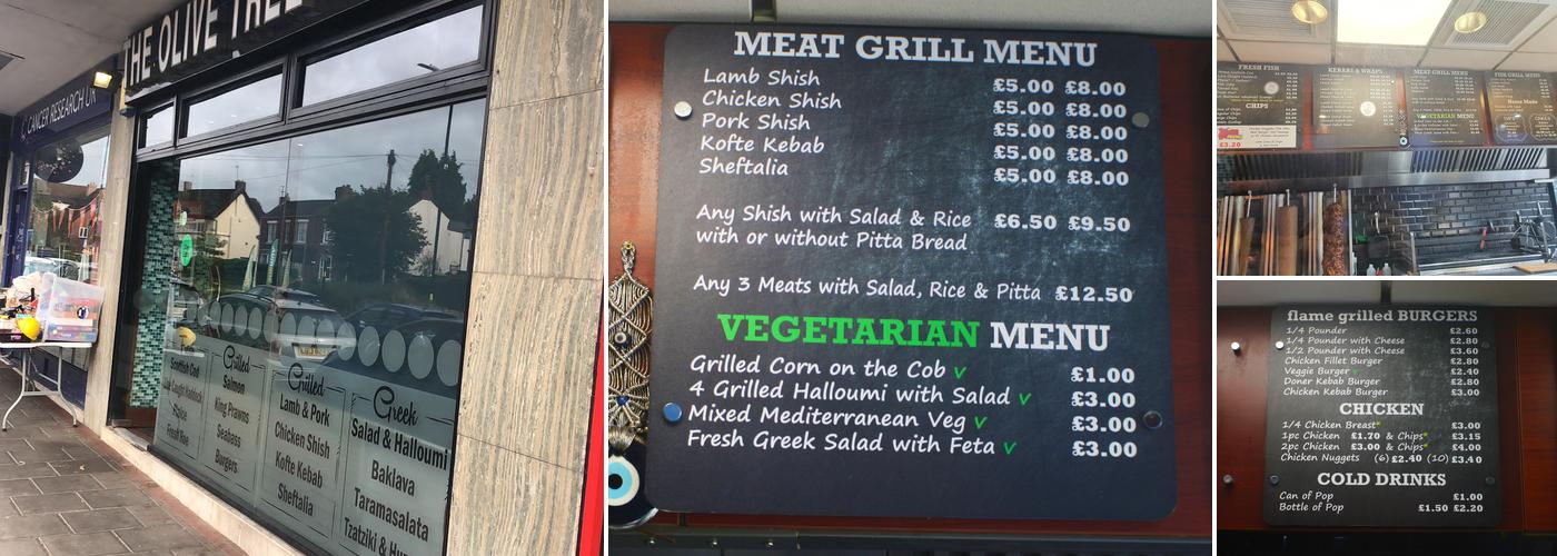 The Olive Tree Fish Bar & Mediterranean Grill Menu