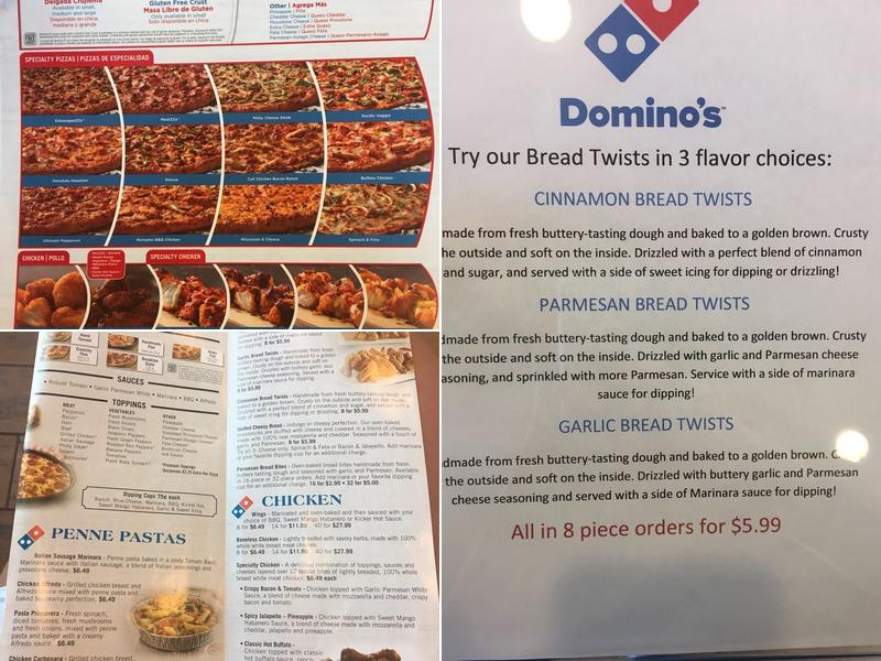 Domino's Pizza Menu