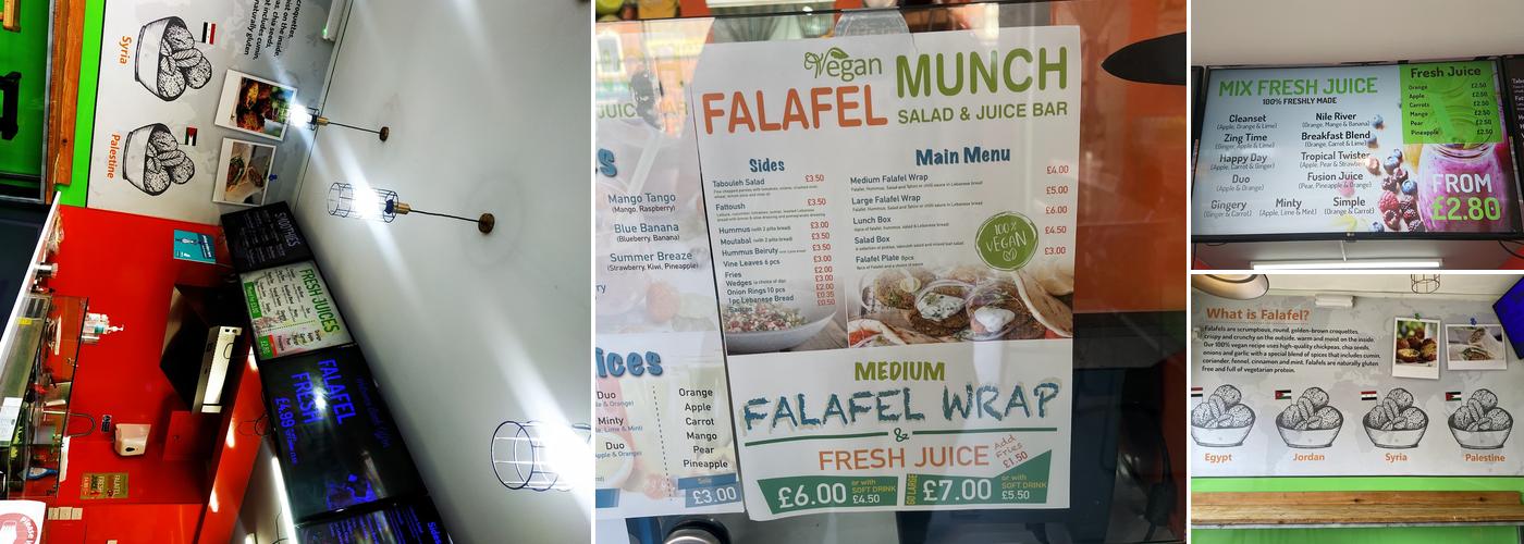 Falafel Vegan Munch Menu