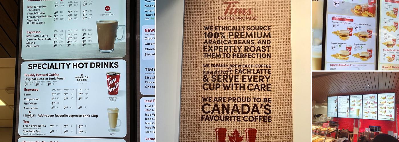 Tim Hortons Menu
