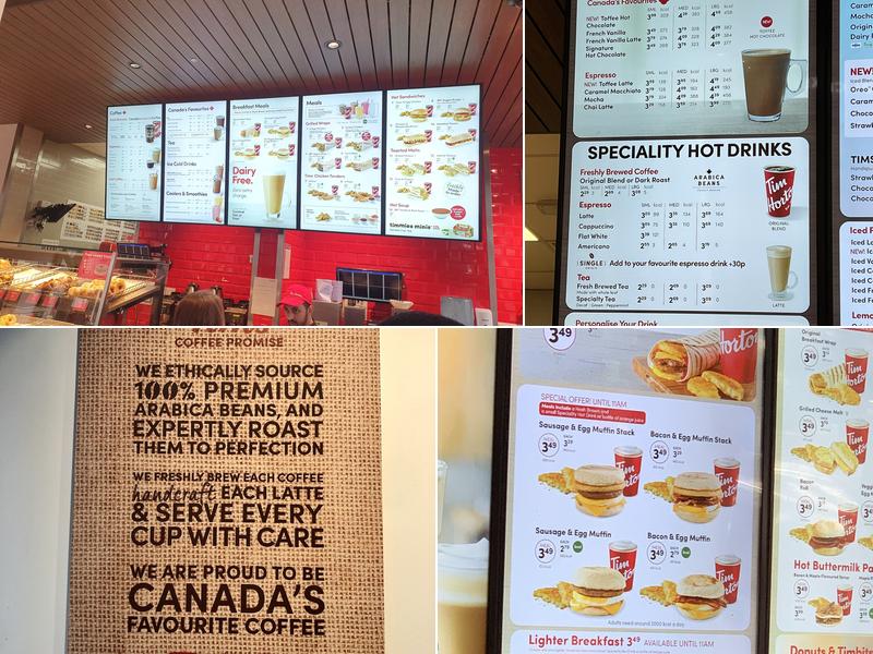 Tim Hortons Menu