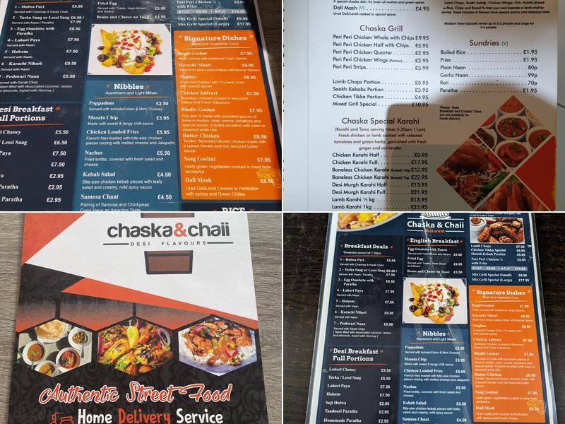 Chaska & Chaii Menu