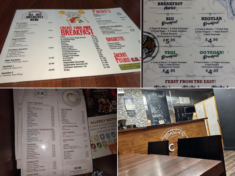 Charlies kitchen Menu