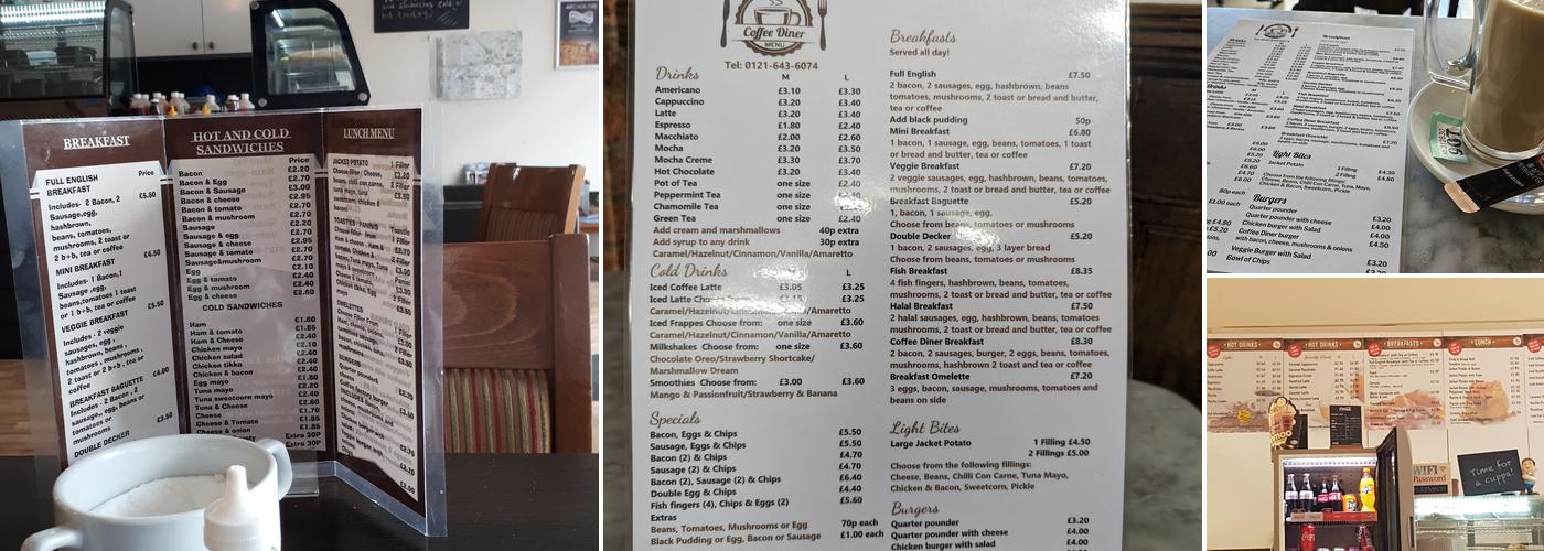 Coffee Diner Menu