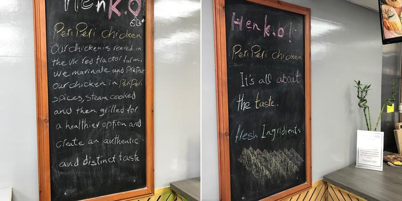 Hen K.O! Menu