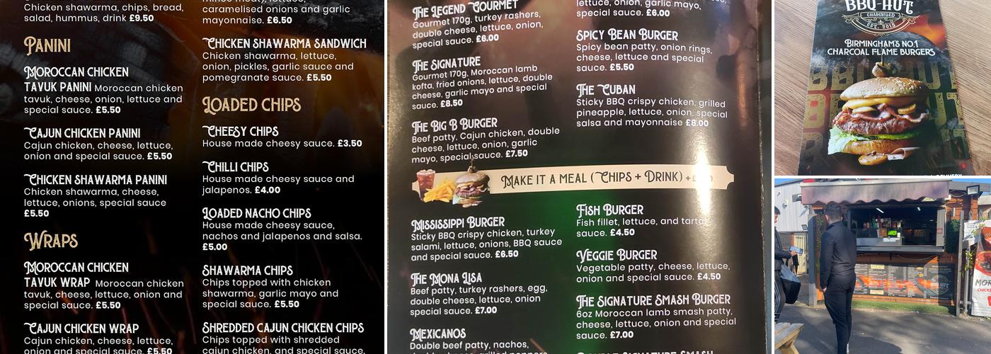 The BBQ HUT Menu