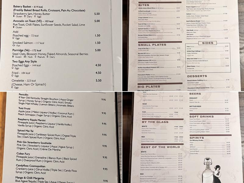 Collage Restaurant at Radisson Blu Menu