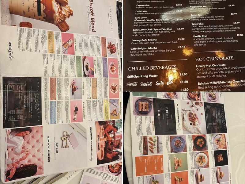 Haute Dolci Ladypool Road Menu