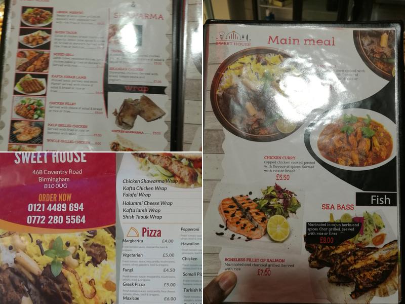Sweethouse & arabic food Menu