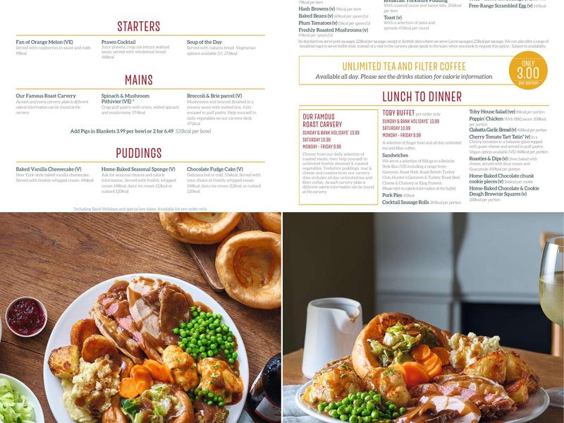 The Parson & Clerk Menu