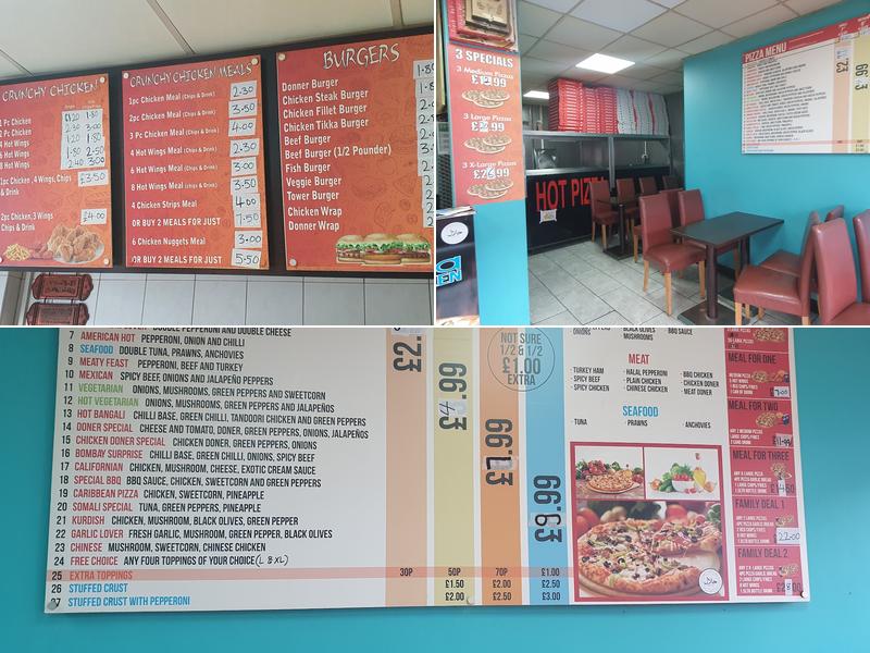 Hot Pizza & Crunchy Chicken Menu