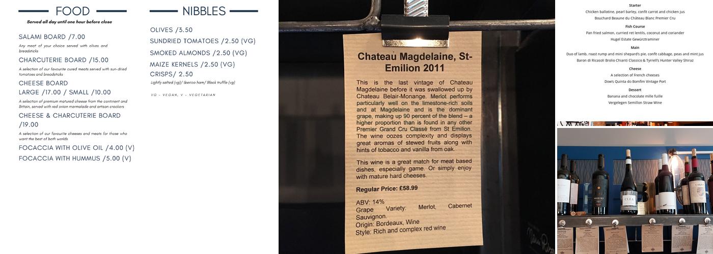 Loki Wine Bar & Shop Edgbaston Menu