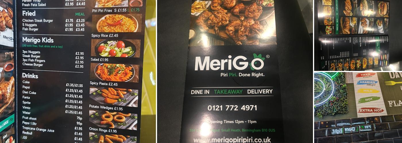 MeriGo Piri Piri Menu
