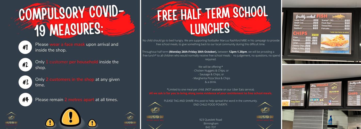 Harleys Fish Bar Menu