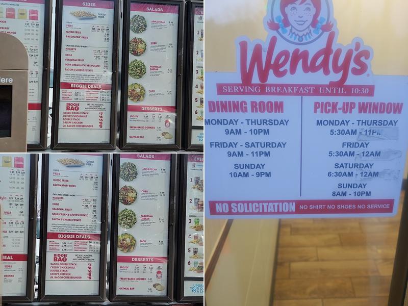 Wendy's Menu