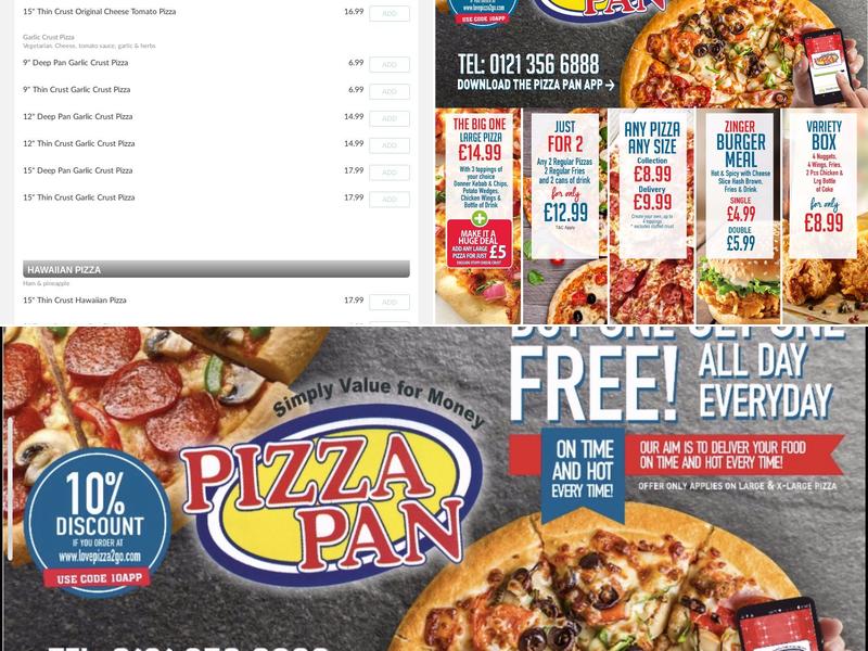 Pizza Pan Kingstanding Menu