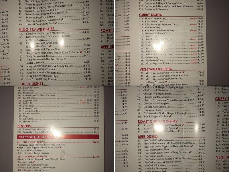 Dragon House Menu