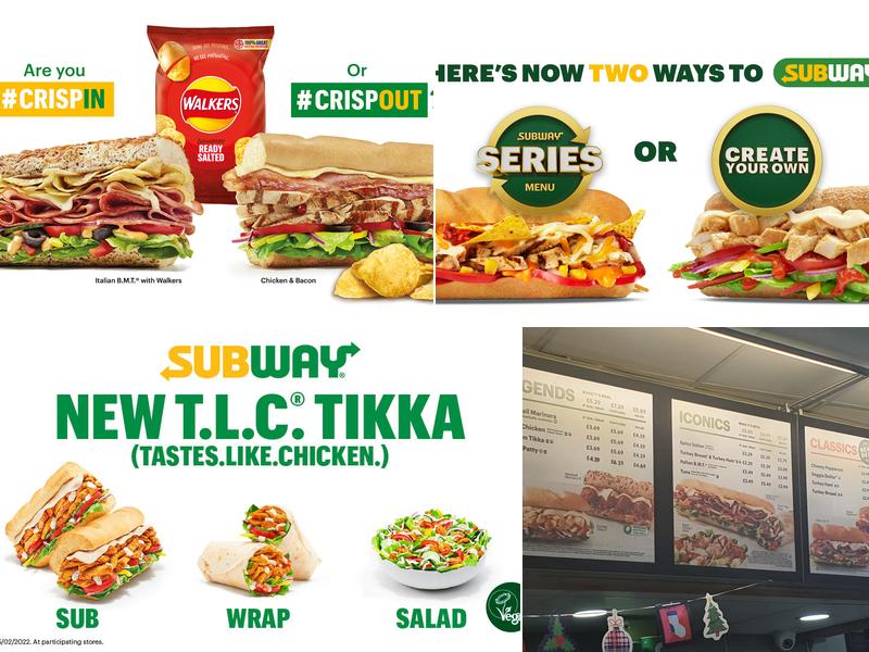 Subway Menu