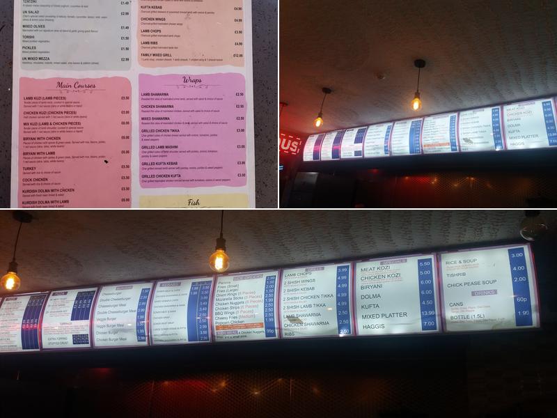 Kurdish Kebab House Menu