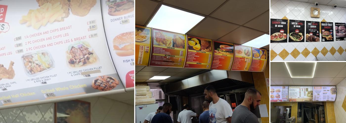 Khan's fish Bar Menu