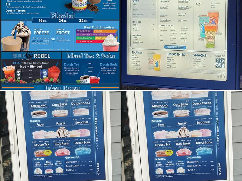 Dutch Bros Coffee Menu