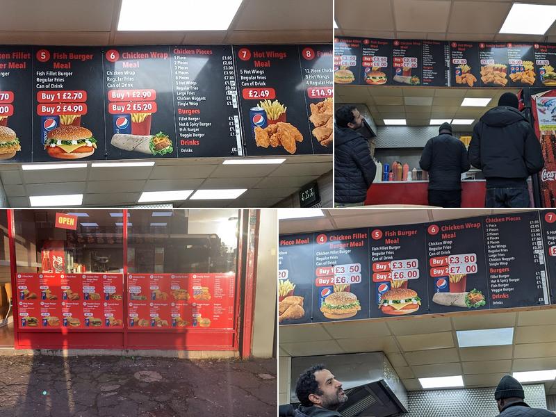 Kurd UK Fried Chicken Menu