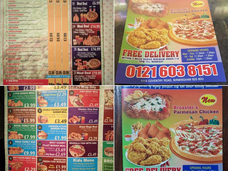 Broaster Hut Fried Chicken Menu