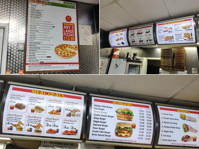 Domo Pizza & Chicken Edgbaston Menu