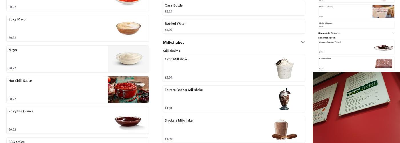 Tahini Healthy Grill Menu