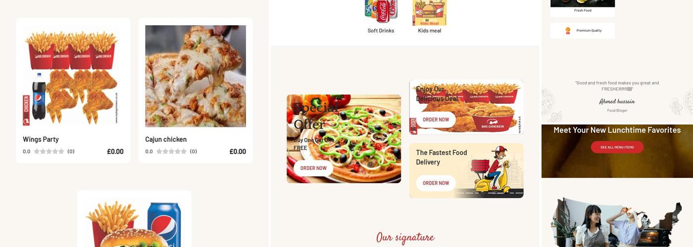 Big Chicken (hmc approved) Menu