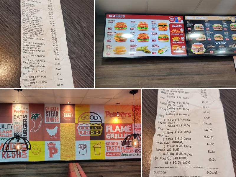 Peppers City Takeout - Lozells Menu