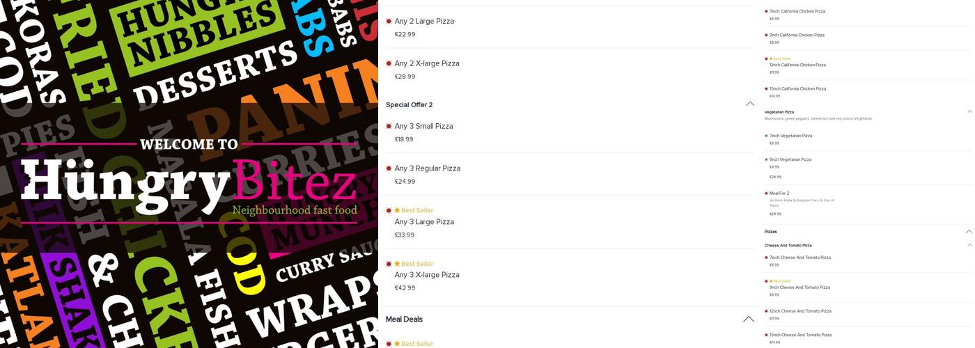 Hungry Bitez Menu