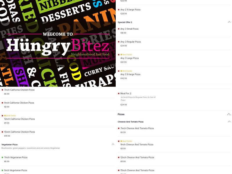 Hungry Bitez Menu