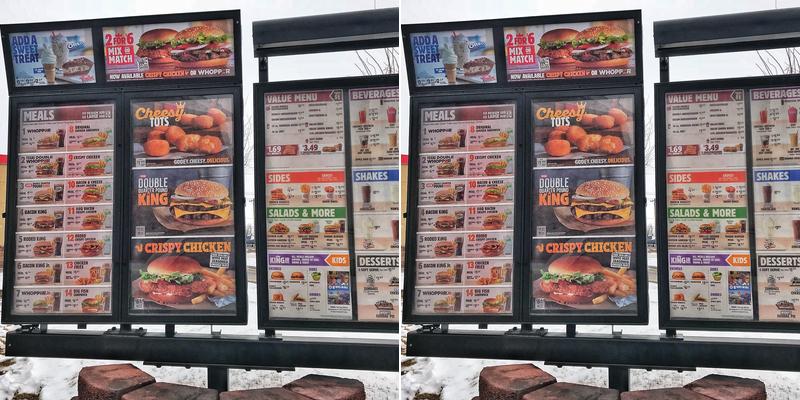Burger King Menu