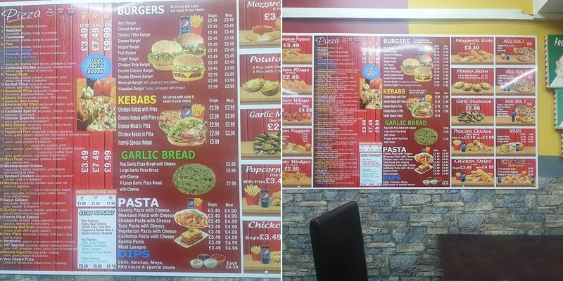 Family pizza green lane Menu