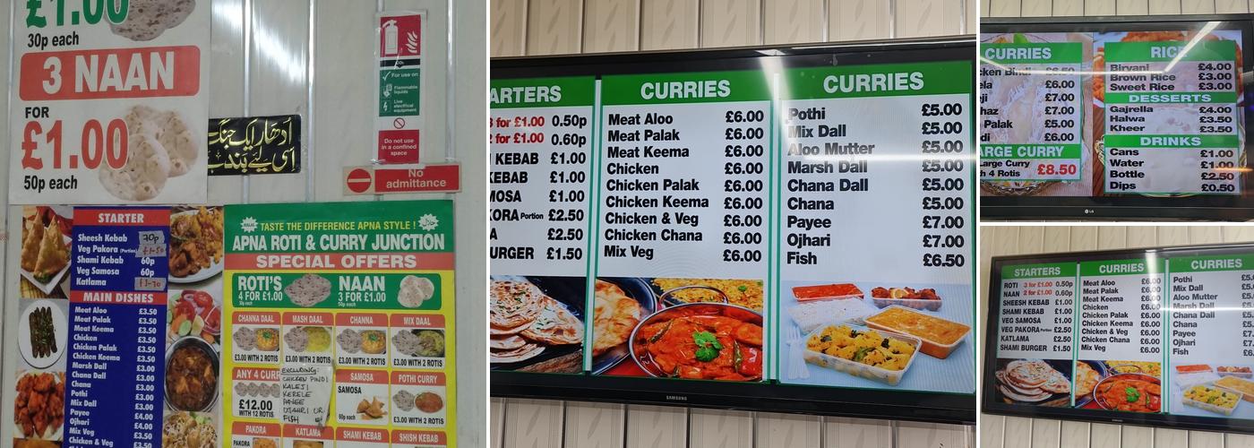 Apna Roti & Curry Junction Menu